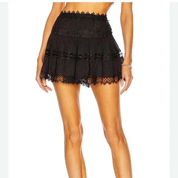 Charo Ruiz Ibiza Greta Black Lace Mini Skirt - Picture 1 of 1